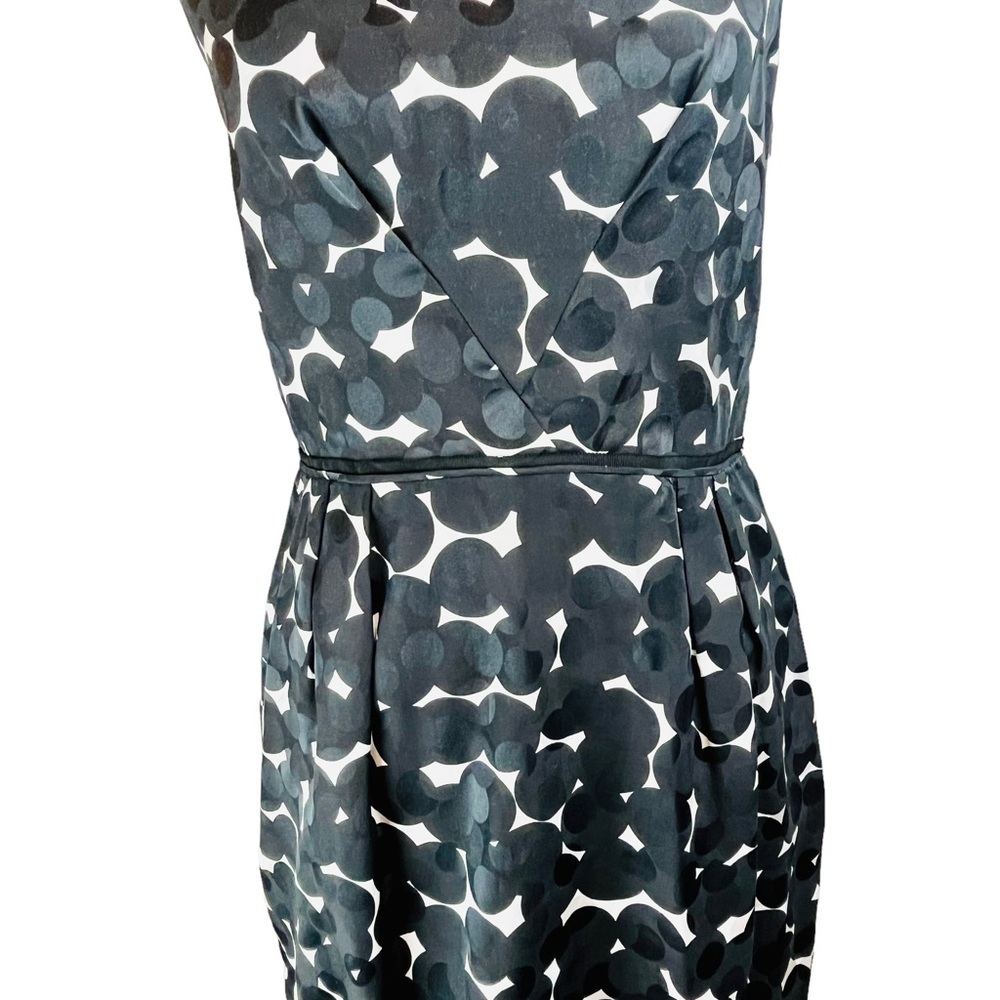 VIVIENNE TAM Silk Polka‎ Dot Sheath Dress Sz 8 Black White Office Work Career - Picture 4 of 11